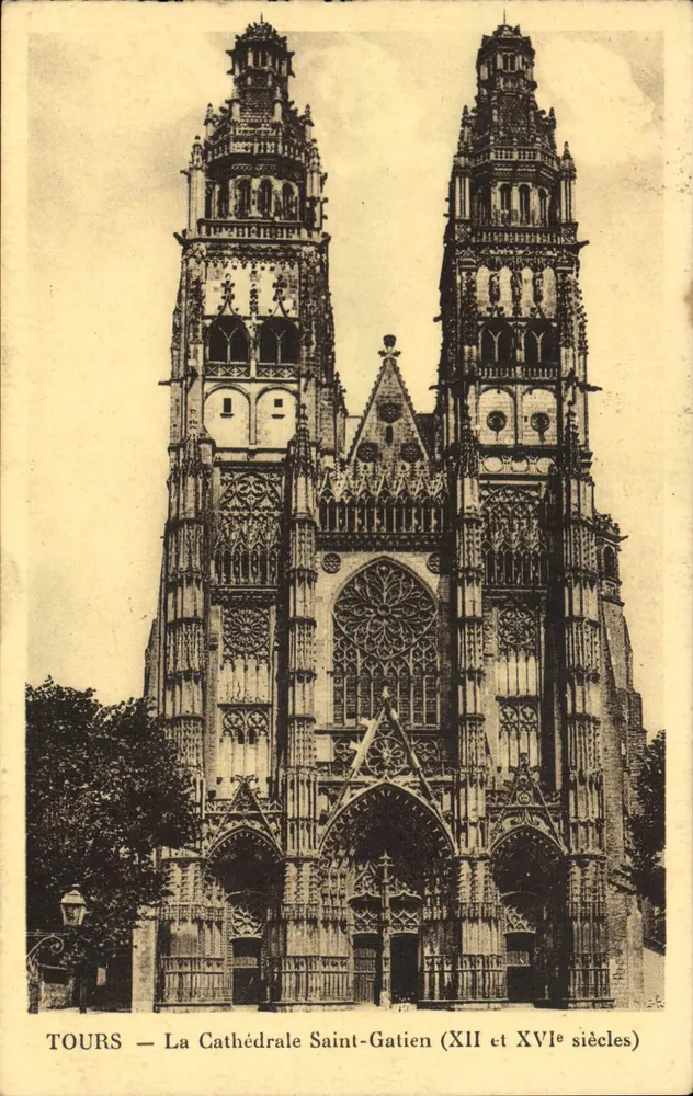 Tours — Die Kathedrale Saint-Gatien (12. und 16. Jahrhundert) - Vorderseite