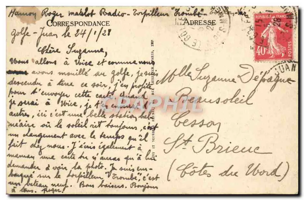 Golfe-Juan — Vista geral — LL - Verso