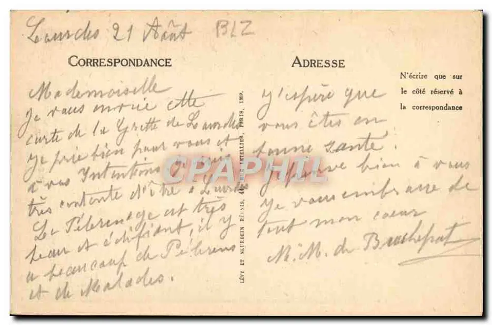 Lourdes — La Gruta y la Basílica — LL. n° 328 - Reverso