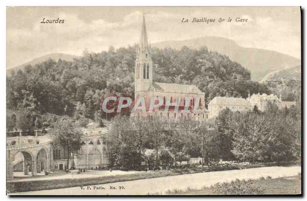 Lourdes — A Basílica & o Gave — V. P. Paris. No. 29. - Frente