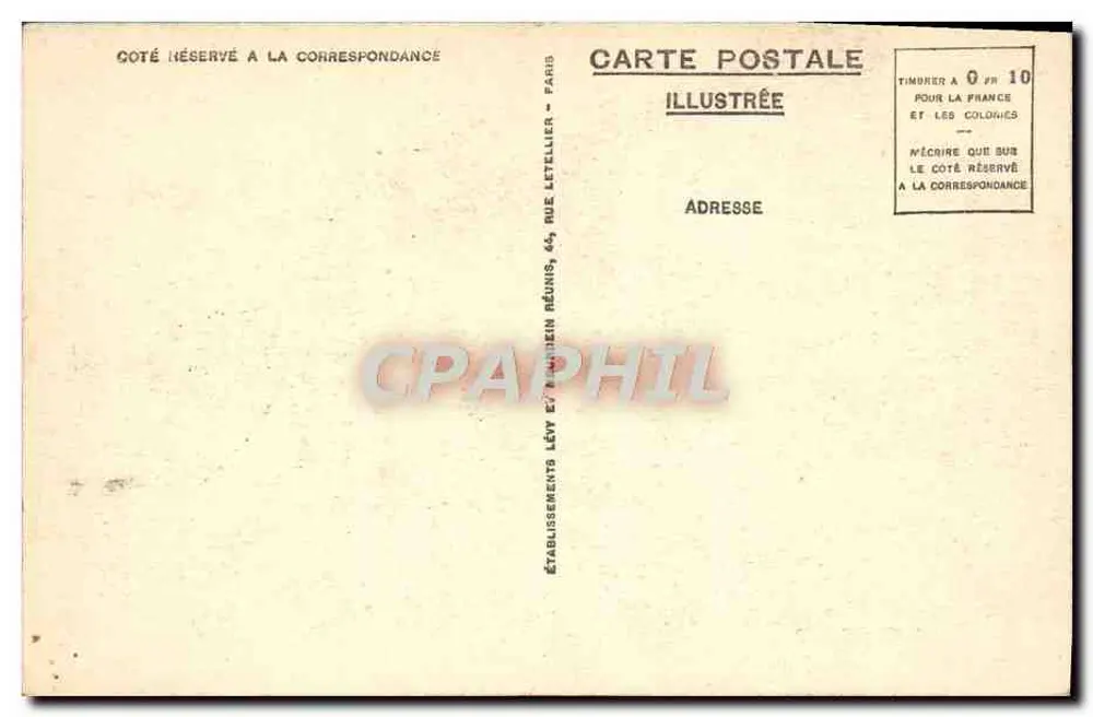 LOURDES - Processão na Esplanada — Editor Lévy & Fils, n° 98 - Verso