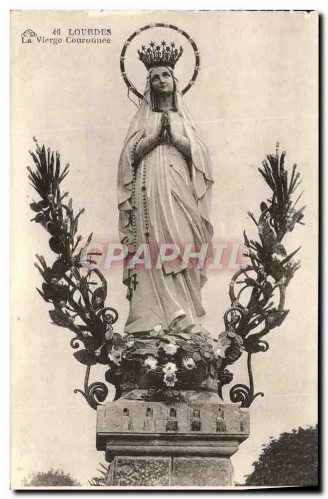 A Virgem Coroada — Lourdes — edição Strasbourg - Frente