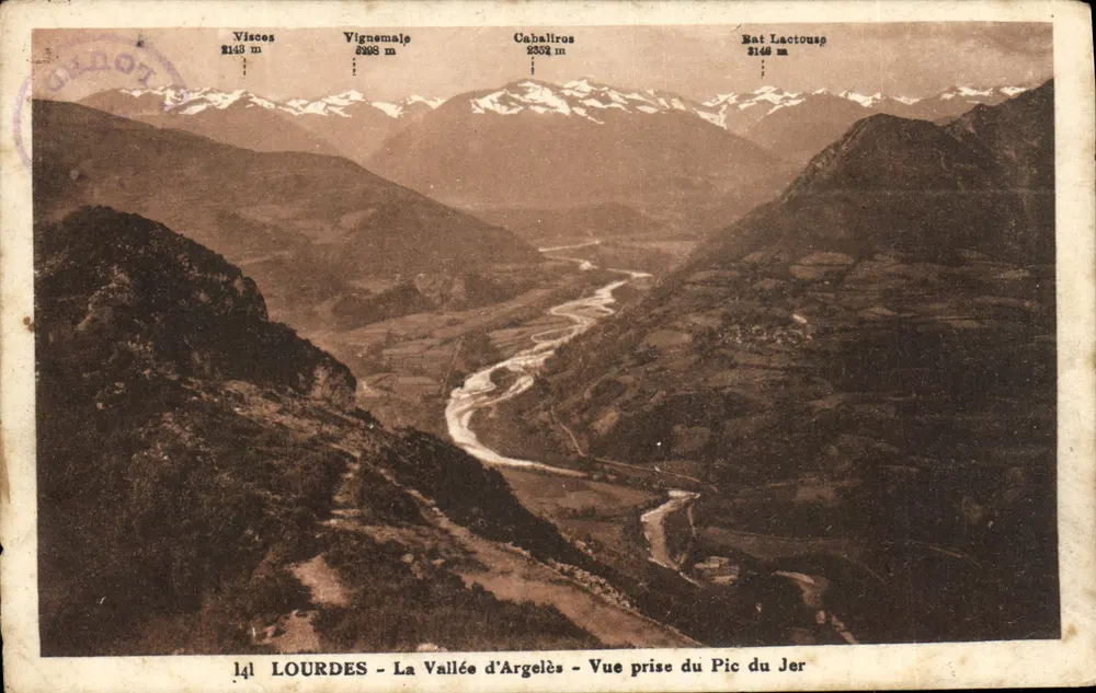 Die Schlucht von Argelès — Aufnahme vom Pic du Jer — Verlag Pic du Jer - Vorderseite