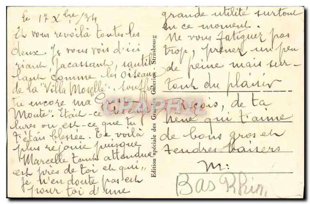 Estrasburgo - A Orangerie « Gensatiesat » — estátua de uma mulher colhendo frutas, editor Edição especial das Grandes Galerias, n°73 - Verso