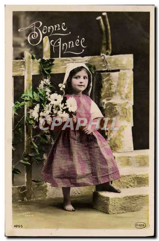 Mädchen in einem Karohemd — Frohe Neujahr — Sazerac Paris n°4895, veröffentlicht von Dirce - Vorderseite