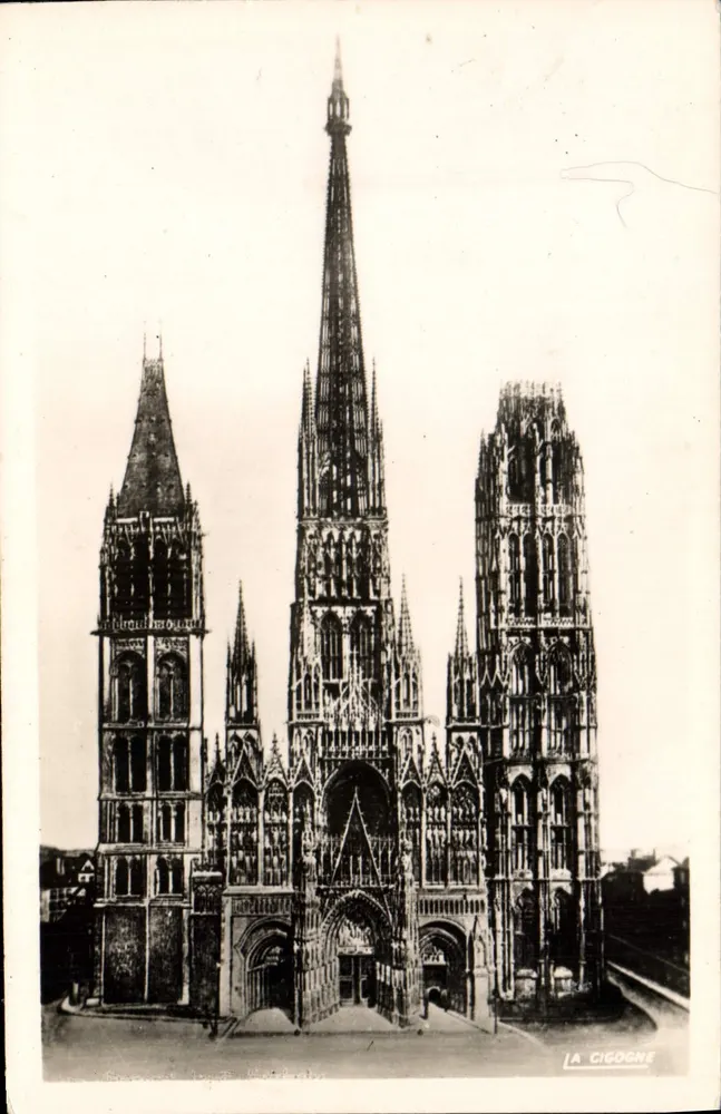 Rouen — Catedral — vista geral — edição A Cigogne - Frente