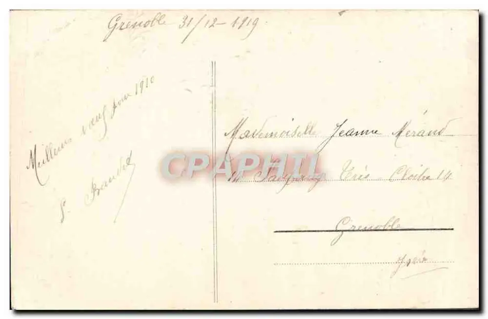Elegante Dame — mit Blütenzweig — Verlag Paris, Nr. 265 - Rückseite