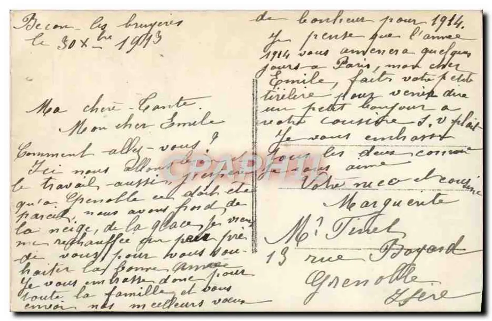 Junge Frau in blauer Robe — Kopf mit grünem Schleier geschmückt — Verlag Alba, Nr. 583 - Rückseite