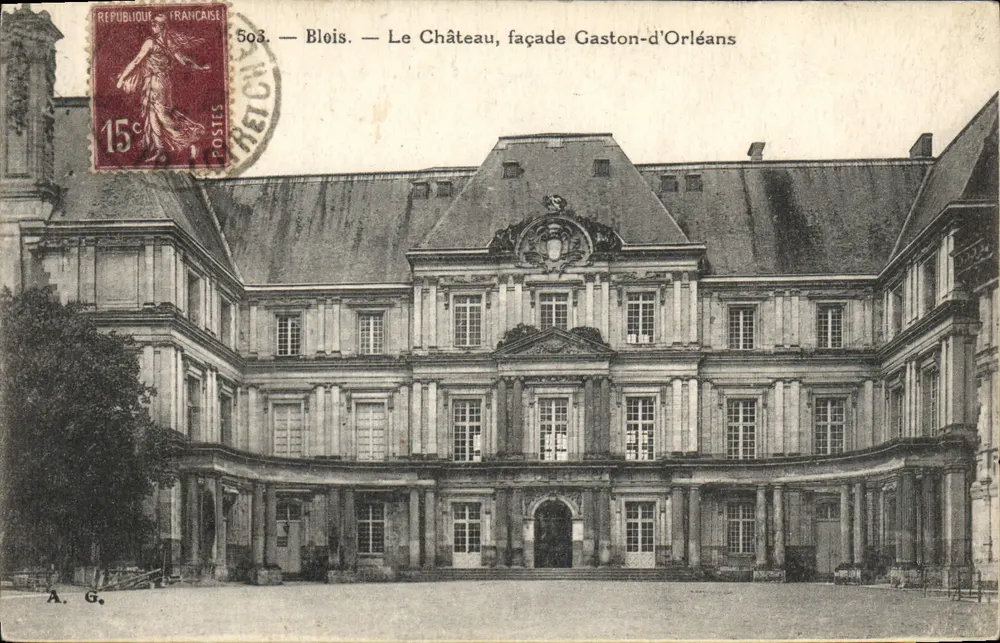 Blois — Das Schloss, Fassade Gaston-d'Orléans — A. G. n°503 - Vorderseite