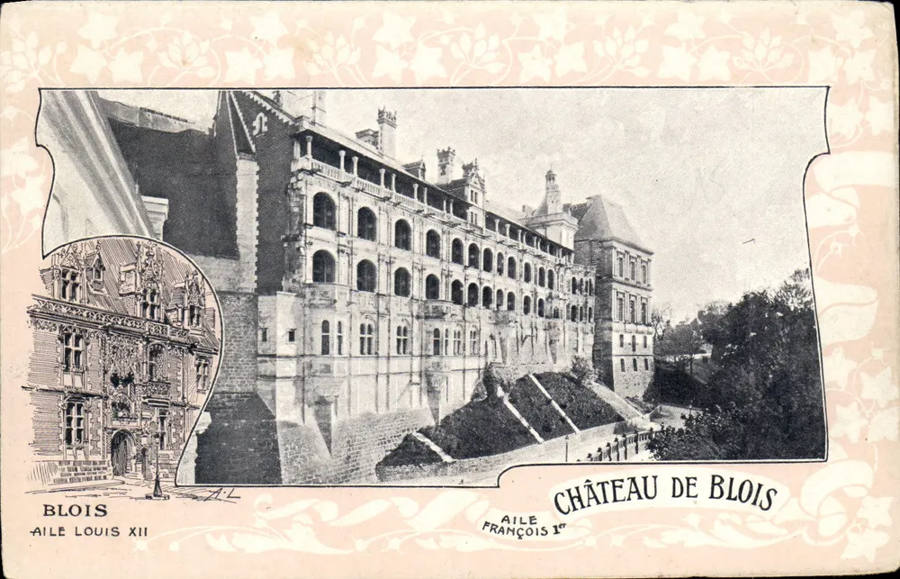 Castelo de Blois — Ala de Louis XII e Ala de François Ier — editor não identificado - Frente