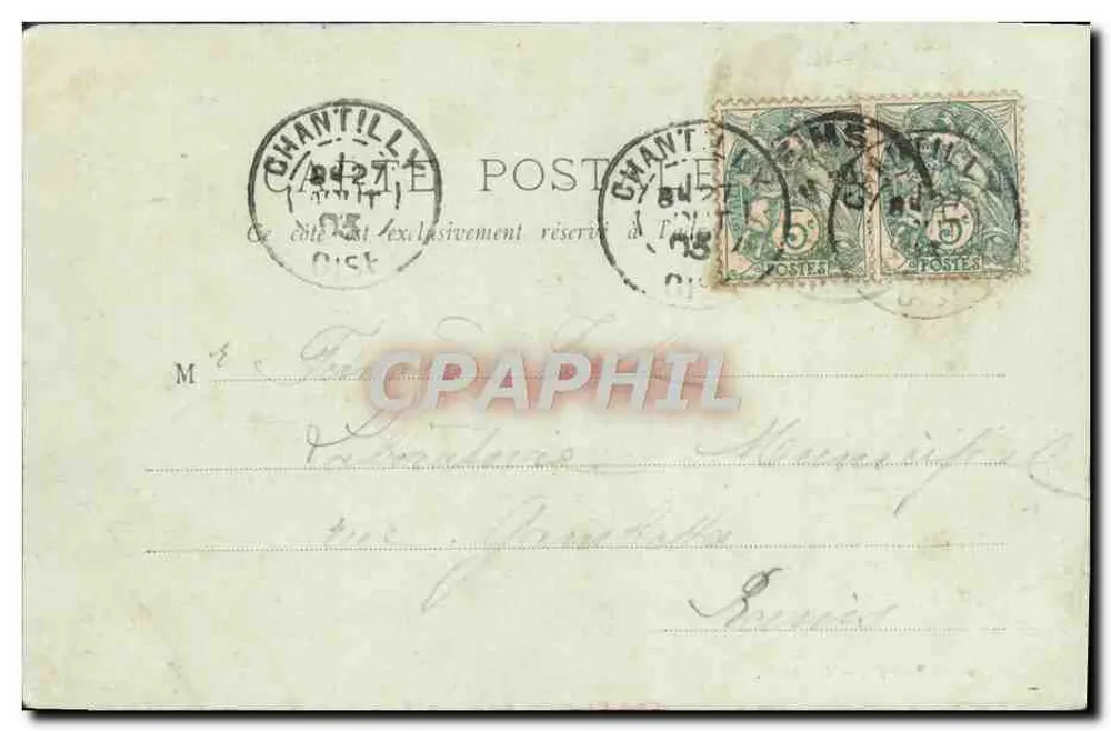 Castelo de Chantilly — A Entrada. A Capela. — LL. — n°90 - Verso