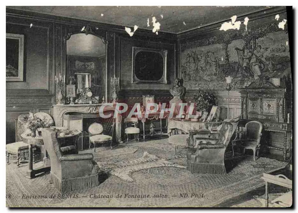 Environs de SENTIS — Château de Fontaine, salon — ND. Phot. - Recto
