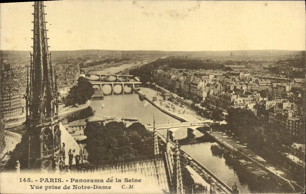 Paris — Panorama der Seine von Notre-Dame — C.M. Nr. 145 - Vorderseite