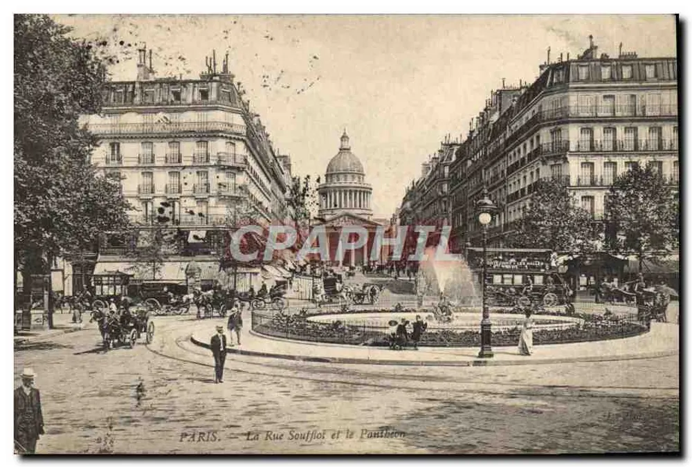 Paris — A Rue Soufflot e o Panteão - Frente