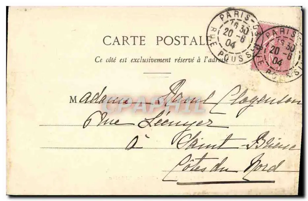 Paris — Escola Militar — 2244 - Verso