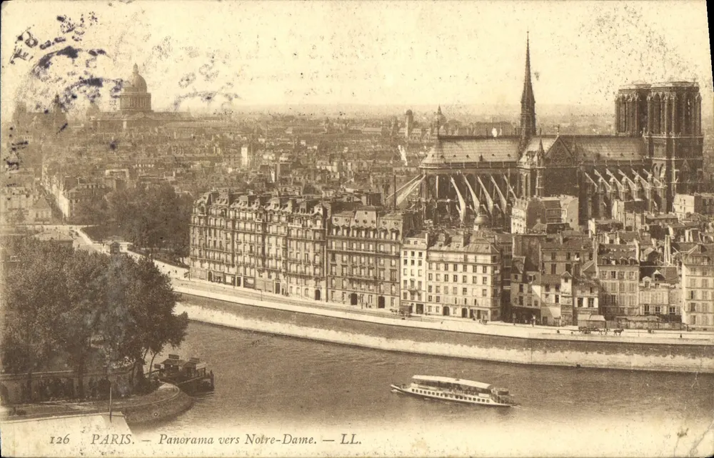 PARIS — Panorama em direção à Notre-Dame — LL. — n°126 - Frente