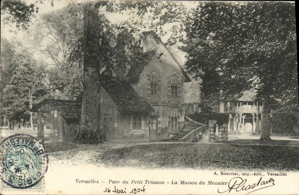 Versailles — Park des Petit Trianon — Das Mühlenhaus — A. Bourdier, Verlag, Versailles - Vorderseite