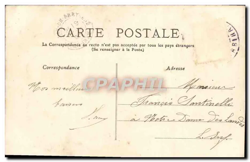 La Puis Enchantée — Sujet : un homme, une femme et un enfant près d'une puits — éditeur : Le Puits Enchanté, n°6 - Verso