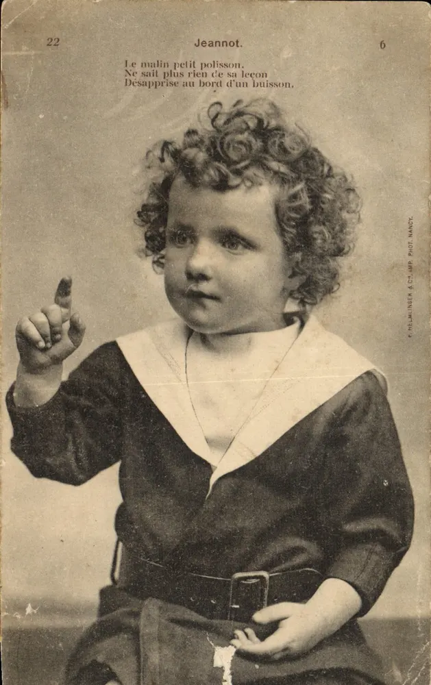 Enfant en costume marin — Jeannot — P. PALMINGER & Cie, IMP. PHOT. NANCY - Vorderseite