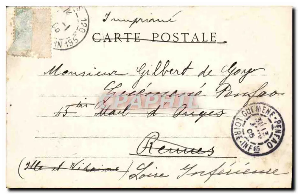 Kleine Mädchen sitzend — gedruckter Text 'CE QU'ON GAGNE A VENIR AU MONDE' — Verlag 'Le bon éditeur - Paris' - Rückseite