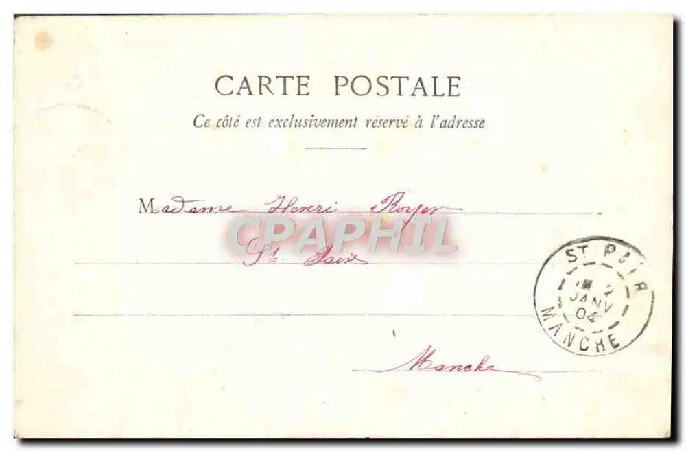Femme au train — scène de départ — éditeur A. Chaorhaud, n° de série non visible - Rückseite