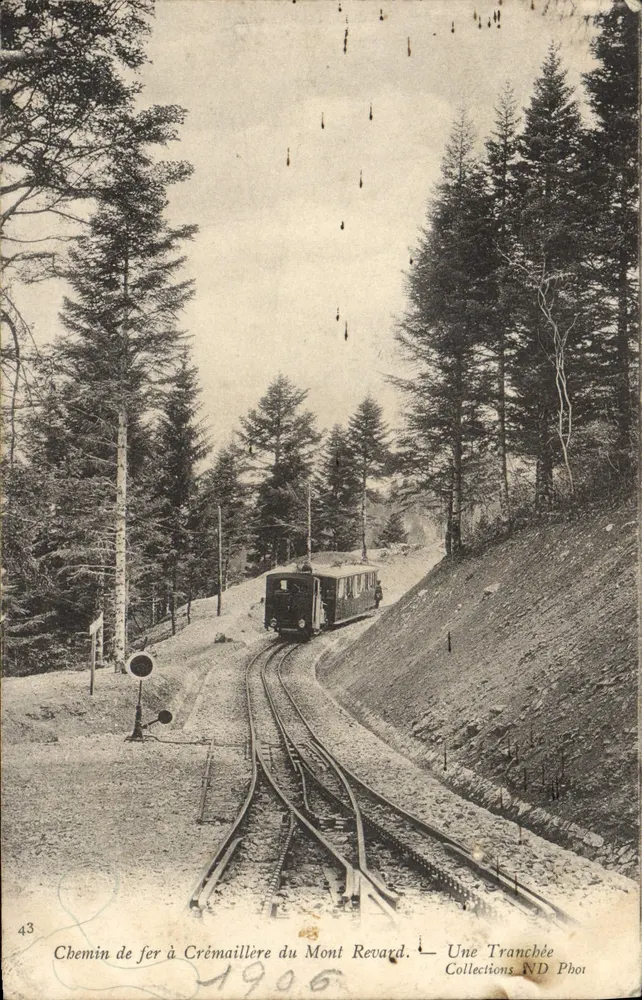 Cremaillère-Bahn des Mont Revard — Eine Schneise — Sammlung ND Phot - Vorderseite