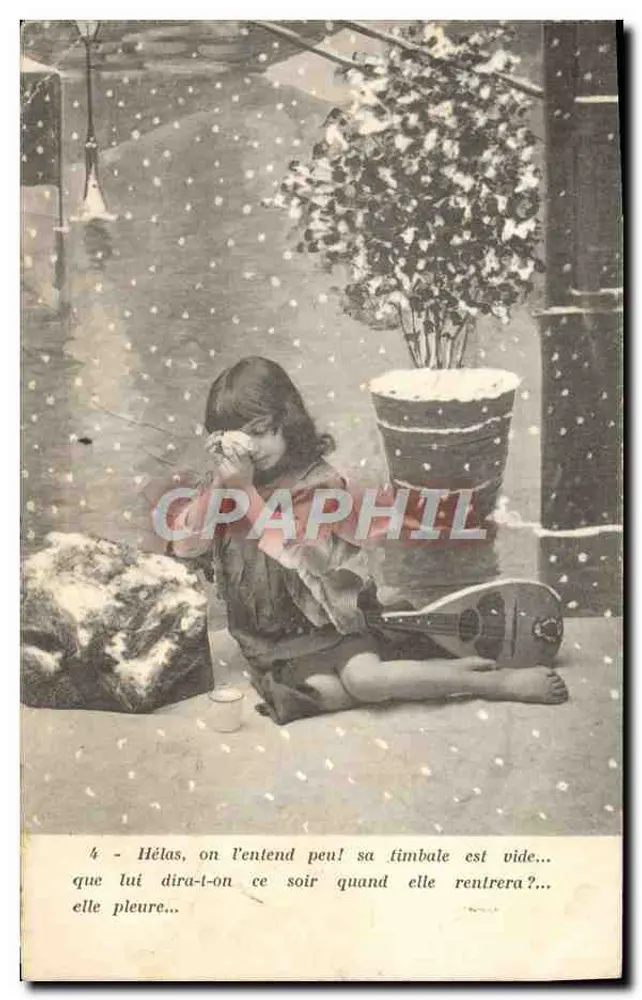 クリスマスツリー前の悲しみの少女 — 詩的なテキスト — 編集者不明, 番号4 - 表面