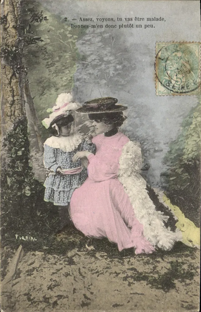Frau und Kind im Park — Verlag FLORIAL, n°2 - Vorderseite