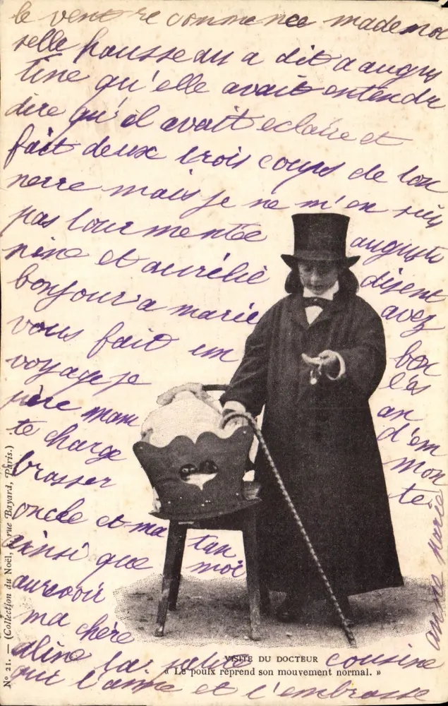 Besuch des Arztes — Der Läuse nimmt ihre normale Bewegung wieder auf — Éditeur : Noël, rue Bayard, Paris - Vorderseite