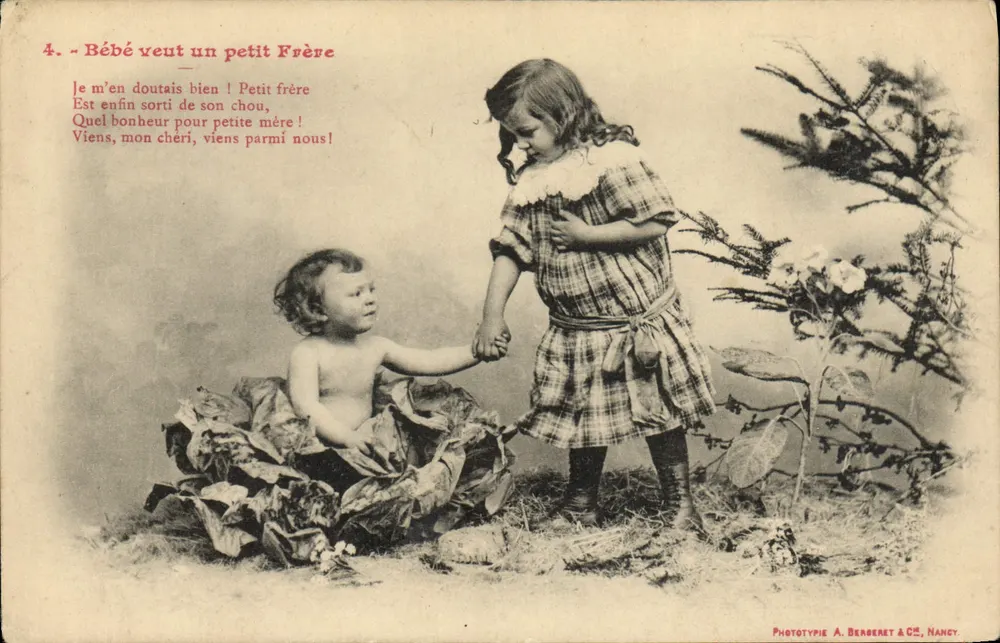 Baby will einen kleinen Bruder — Phototypie A. Berberet & Cie, Nancy - Vorderseite