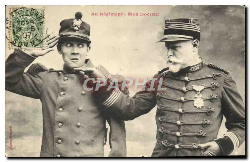 Deux militaires — scène de régiment — Édition Bergerat - Vorderseite