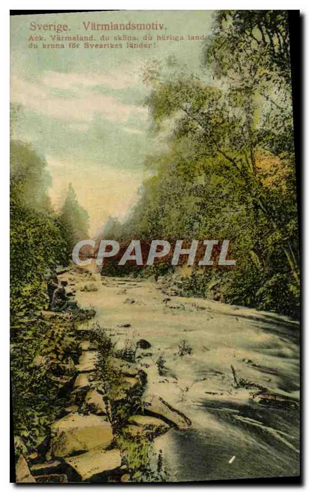 Aek, Värmland — paisagem de rio — editor C.N. Li. Sthlm. n° 30 - Frente