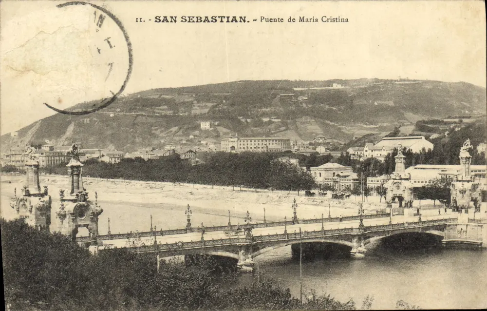 San Sebastián — Pont Maria Cristina — éditeur G. G. Galarraga - Vorderseite