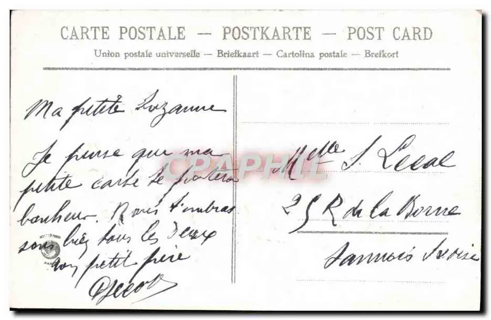 Blumen und Vogel — Erinnerung — Französische Republik, Nr. 10 - Rückseite