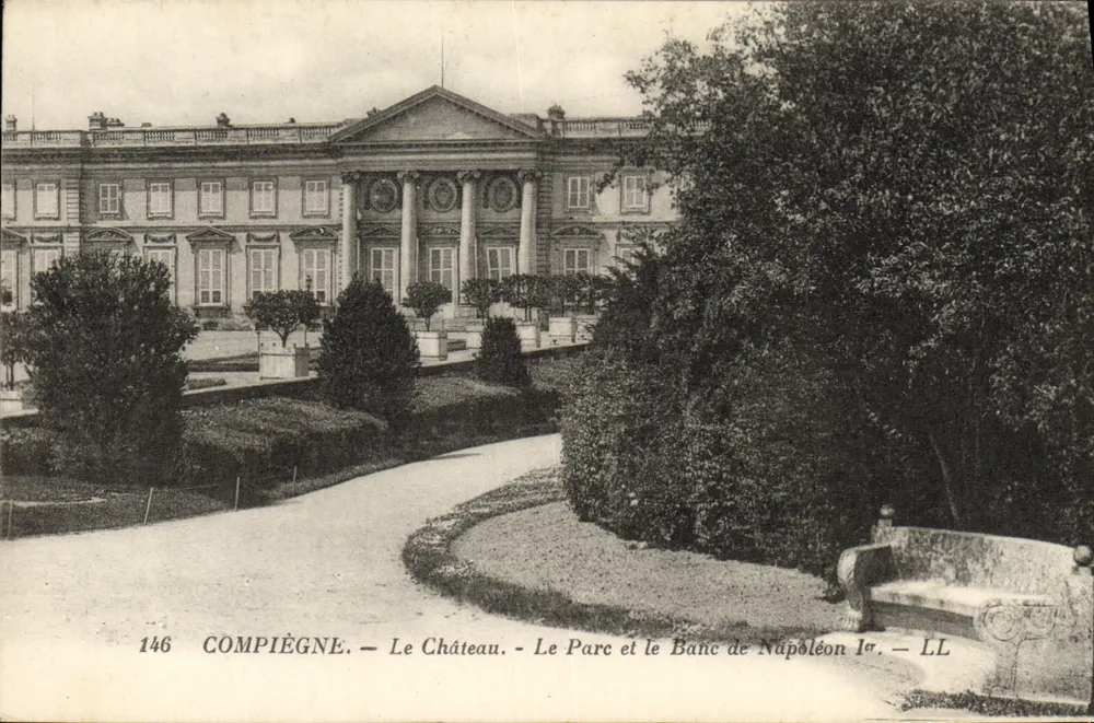Compiègne — Schloss, Park und Napoleon-I.-Bänkchen — LL - Vorderseite