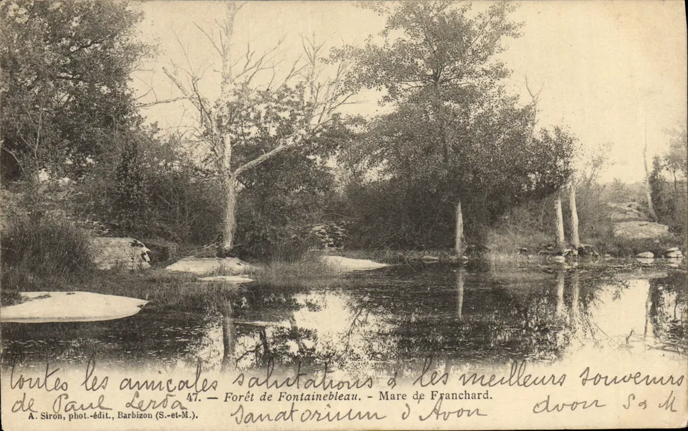 Mare de Franchard — Forêt de Fontainebleau — A. Siron, phot.-édit., Barbizon (S.-et-M.) - Vorderseite