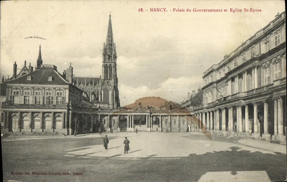 NANCY - Palais du Gouvernement und Kirche St-Epvre — Maison des Magasins Réunis, Verlag, Nancy - Vorderseite