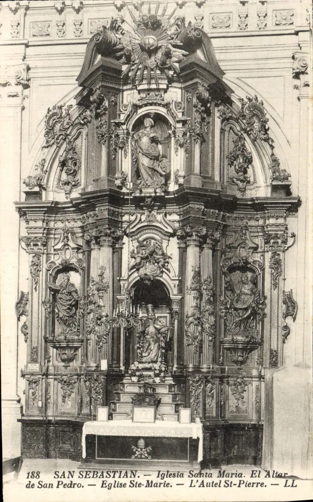 San Sebastián — Kirche Santa María — Altar von San Pedro — n° 188 - Vorderseite