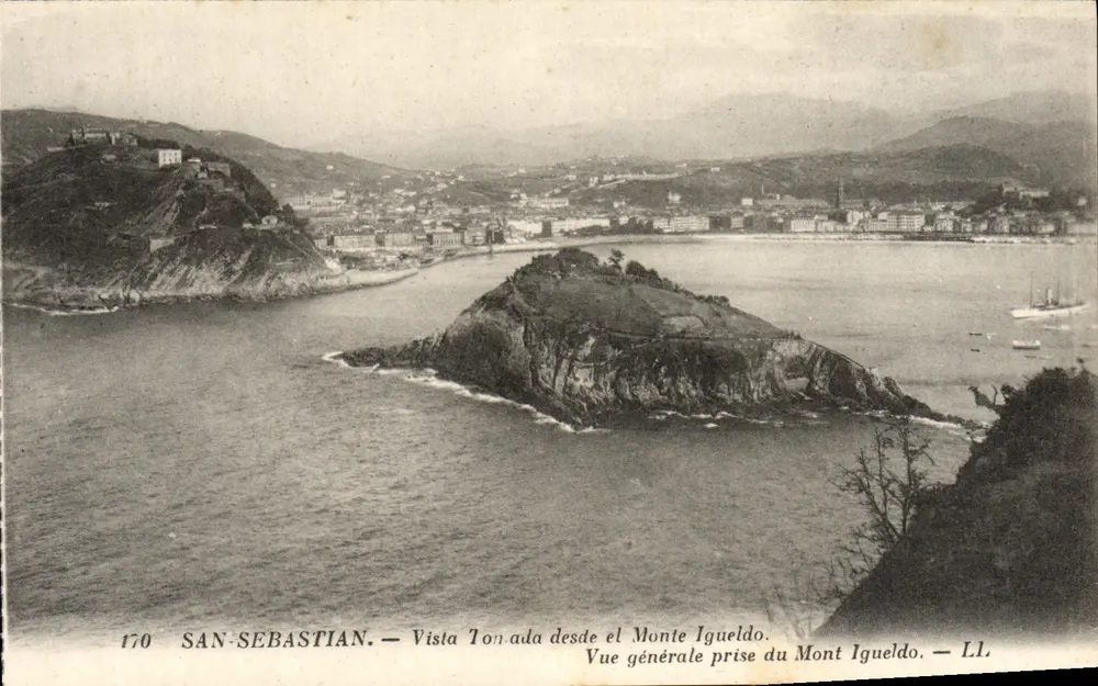 San Sebastián — Allgemeiner Blick vom Mount Igueldo — LL, n° 170 - Vorderseite