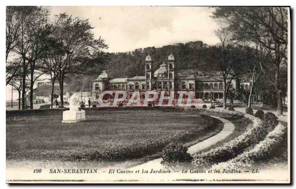 San Sebastián — Das Casino und die Gärten — LL - Vorderseite