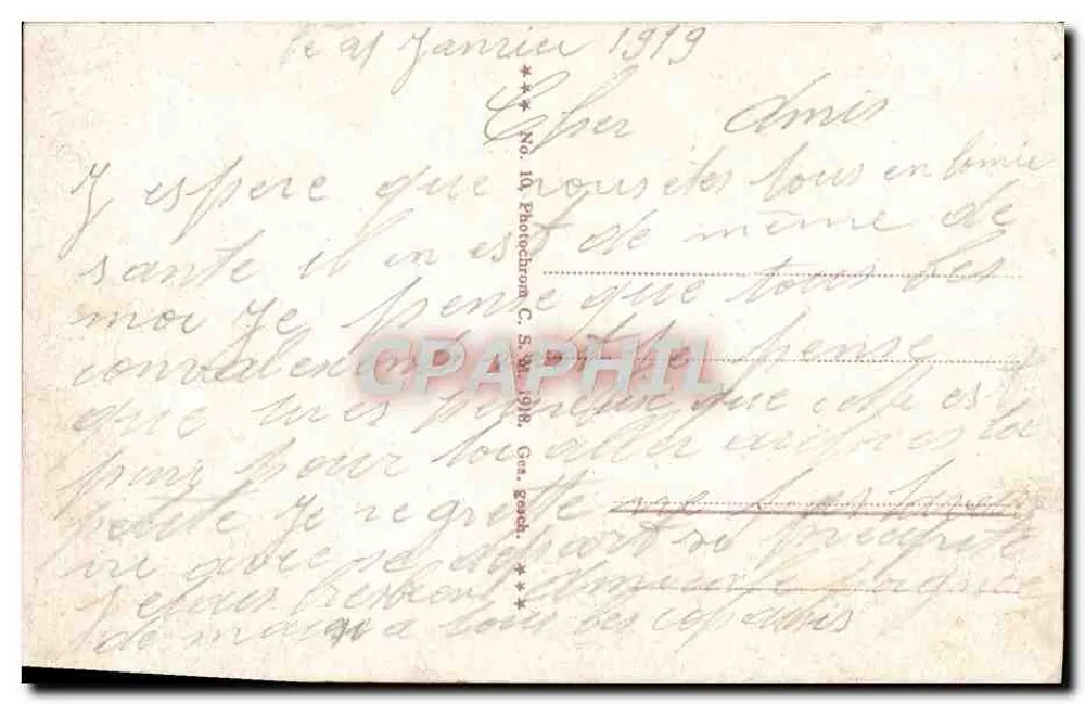 मैन्ज़ — गुटेनबर्गप्लाज़ और डॉम — संस्करण C. S. 1918, संख्या 10 - पीछे