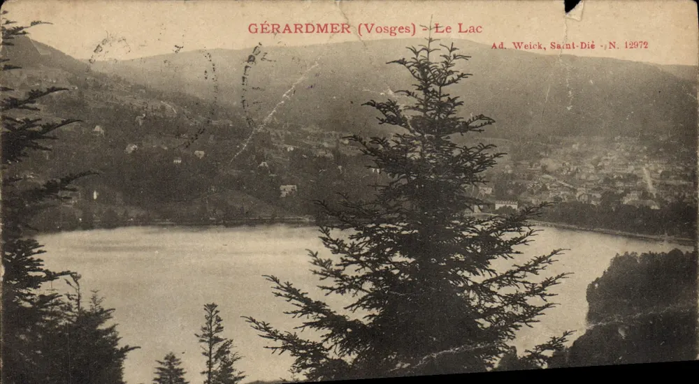 Gérardmer (Vosges) - Le Lac — vue du lac avec éditeur Ad. Weick, Saint-Dié, n° 12972 - Awers