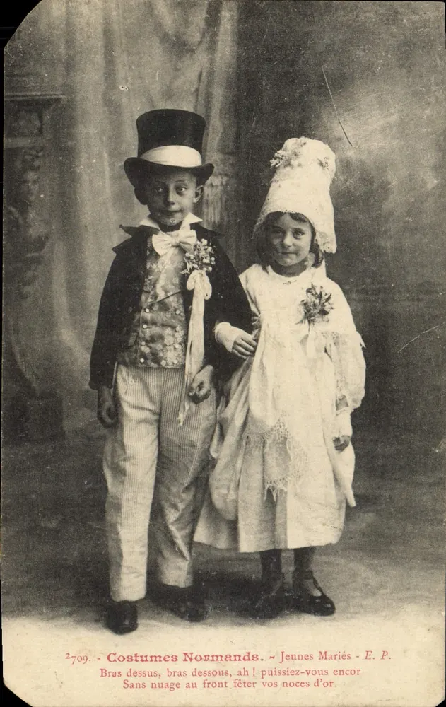 Jeunes Mariés — Costumes Normands — E.P. n°2709 - Vorderseite