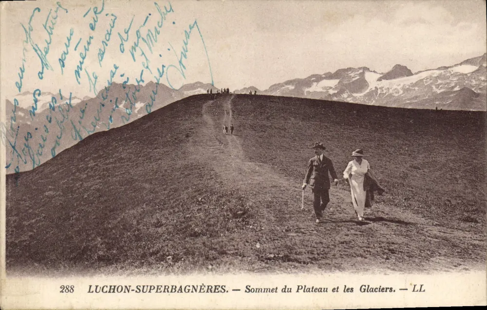 Luchon-Superbagnères — Gipfel des Plateaus und die Gletscher — LL - Vorderseite