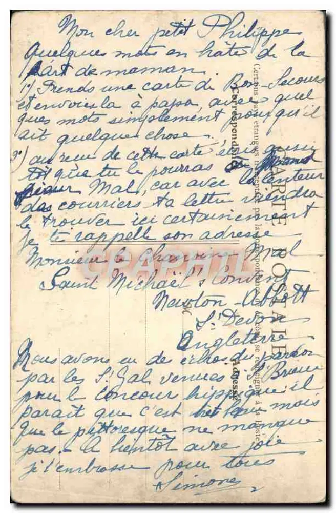 Lion-sur-Mer (Calvados) — L'Église avec son clocher et cimetière — Éditeur : 'Lion-sur-Mer (Calvados)' n°33 - Verso
