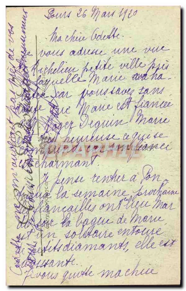 Arredores de Richelieu — Abadia de Bois-Aubry — A. Delhomme, foto, editor, Richelieu (1.-et-L.) - Verso