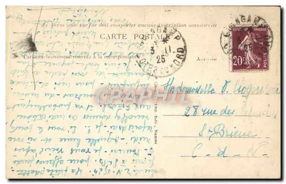 NANTES — A Catedral — Editora 65e mille, n°123 - Verso