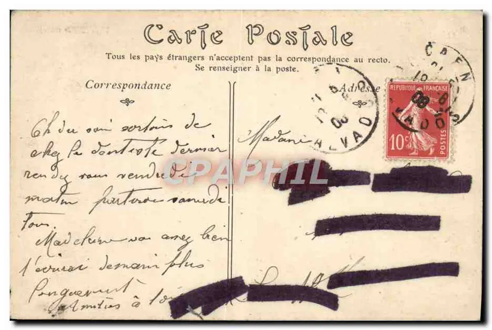 Caen — Lucarnes do Hotel de Than (século XVI) — editor desconhecido, n° 33 - Verso