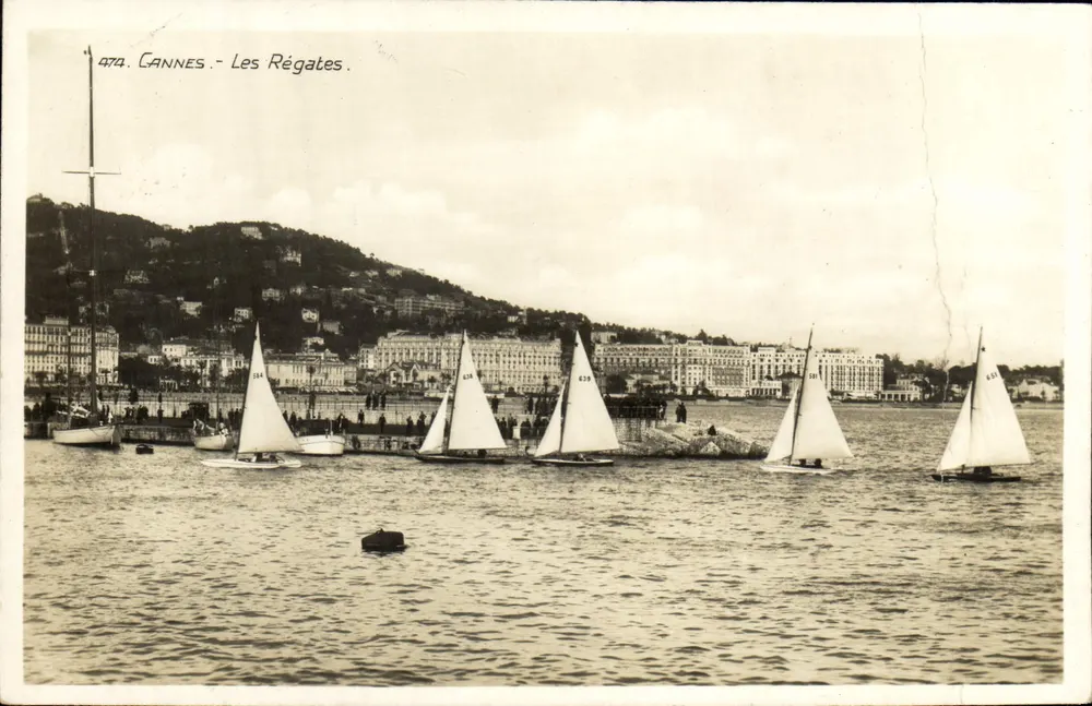 Cannes - As Regatas — J. Giléna e Cie, Nice, n° 474 - Frente
