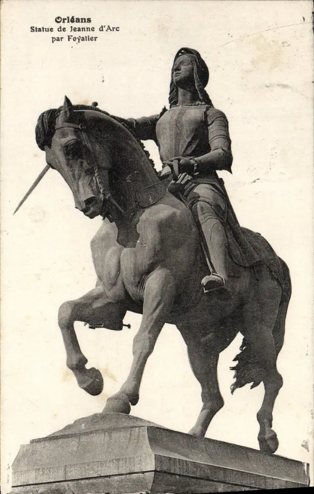 Orléans — Statue der Joan of Arc von Foyatier - Vorderseite